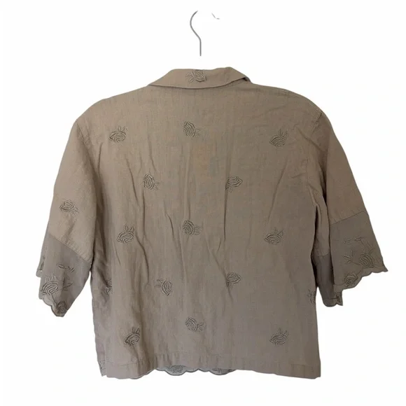 Boho Y2K linen blend top - Picture 2 of 4